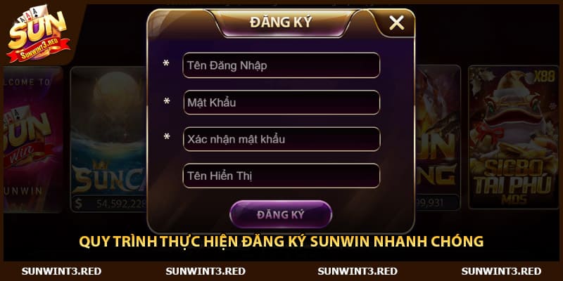 Quy trình thực hiện đăng ký Sunwin nhanh chóng